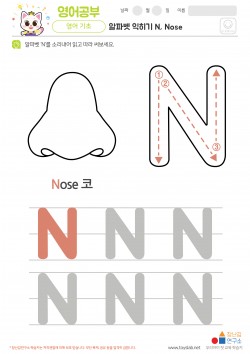 알파벳 익히기 N, Nose